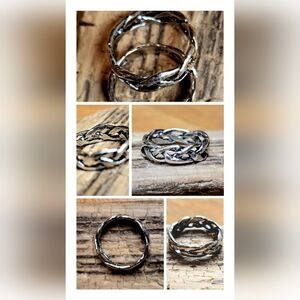 Sterling Silver Braided Women's Ring - Silver